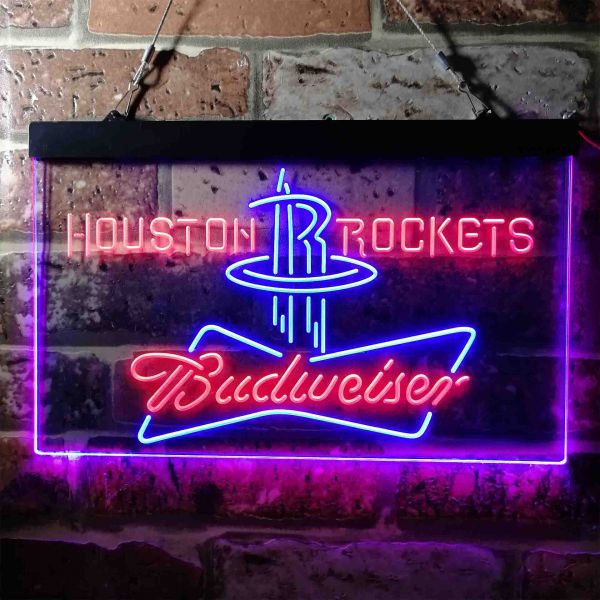 Houston Rockets Budweiser Neon Dual LED Sign